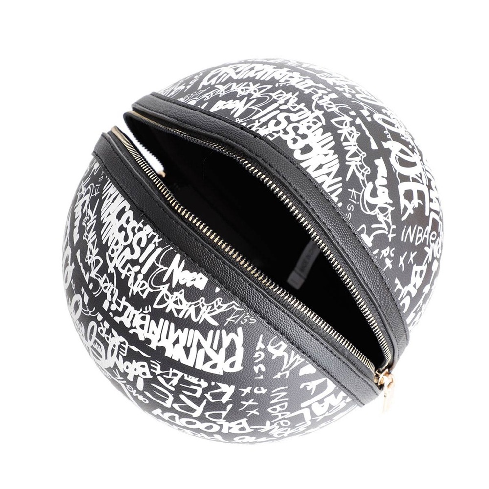 Black and White Graffiti Basketball Bag - Picture 3 of 3
